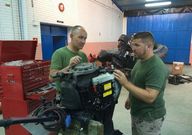 Adiestramiento de los soldados para la misi�n que liderar� el comandante Alberto Salas. 