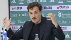 V�zquez en un momento de su comparecencia ante los medios de comunicaci�n este mi�rcoles.