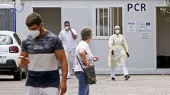 Punto covid del Hospital Provincila de Pontevedra, donde se realizan pruebas PCR