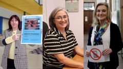 Luisa Queiruga, del IES A Cachada (Boiro); Clara Regueira, del IES Eduardo Pondal (Ponteceso); e Isabel Ruso, del Eusebio da Guarda (A Coru�a)