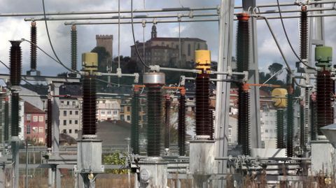 Subestacin elctrica de Monforte, en foto de archivo