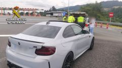Control de un veh�culo en el peaje de la AP-9 en Vilaboa