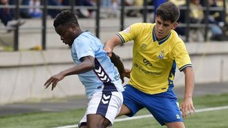 El c�ltico Suleman Abubakar, durant el Las Palmas-Celta de este s�bado.