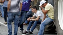 Im�genes de la tractorada en Santiago.