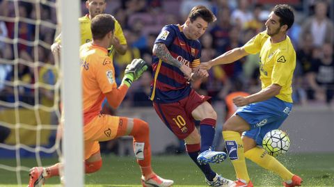 La jugada en la que se lesiona Messi