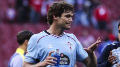 El central del Celta Marcos Alonso, tras un partido de la presente campa�a.