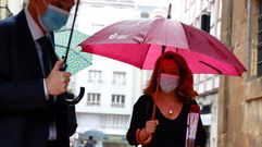 Teresa Mallada accede a la sede del TSJA, en Oviedo