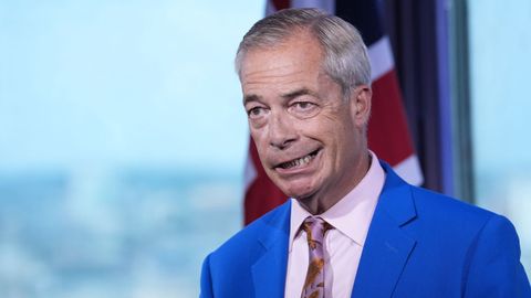 El dirigente ultraderechista Nigel Farage en Londres.