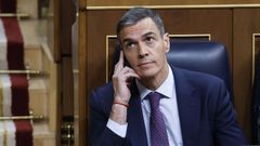 Pedro S�nchez durante la sesi�n del control al Gobierno, esta semana en el Congreso.