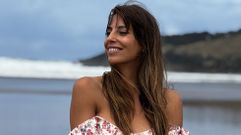 La exgimnasta Almudena Cid, este verano, en Galicia.