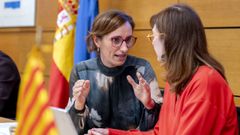 La ministra de Sanidad, M�nica Garc�a, durante una reuni�n del Consejo Interterritorial del Sistema Nacional de Salud este viernes