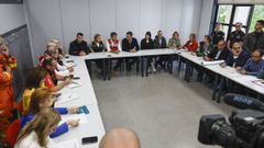 Reunin el 31 de octubre en el Centro de Coordinacin Operativa Integrada (CECOPI) de la Comunidad Valenciana, desde el que se coordinaban las labores de emergencia en las zonas afectadas por la dana. Asistieron el presidente del Gobierno, la ministra de Ciencia y el presidente de la Generalitat, Carlos Mazn 