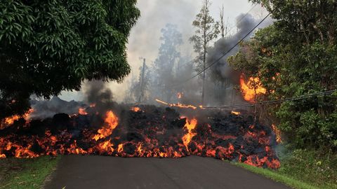 700 viviendas en alerta por los r�os de lava del Kilauea