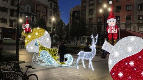 Proyecto de iluminaci�n para la Navidad de 2016 en Gij�n,