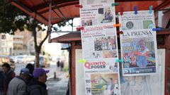 Portadas de la prensa boliviana con los resultados de la segunda vuelta de las presidenciales