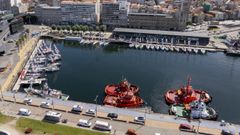 La flota de La Solitaire du Figaro Paprec, en el puerto de Vigo durante la pasada edici�n