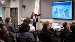 Fern�ndez Lores, durante su intervenci�n en el foro organizado por el Banco Mundial en su sede de Washington