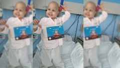 Eloi Platas, un peque�o al que se le detect� leucemia con dos a�os y medio, hoy escolarizado en un colegio coru��s