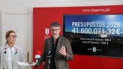 O alcalde Alberto Varela presenta os orzamentos do 2026 acompa�ado pola concelleira de facenda Luz Abalo