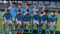 El once celeste estuvo compuesto por Javi Labrada, Pablo Meix�s, Jes�s Ares, �lex Comparada, C�sar Fern�ndez, Fer L�pez, Javi Rodr�guez, Mart�n Conde, David de la Iglesia, Hugo �lvarez y Dami�n Rodr�guez