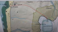 Mapa incluido en el proyecto para una central hidroel�ctrica con agua del mar en Oia