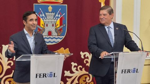 Jos Manuel Rey y Julio Abalde, alcalde de Ferrol y subdelegado del Gobierno en la provincia de A Corua