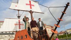 Inauguraci�n del parque de �nkar, en Poio, con el alcalde �ngel Moldes y el presidente de la Diputaci�n, Luis L�pez
