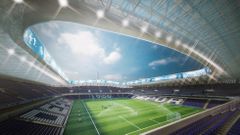 La cubierta transparente mejora la visibilidad en el estadio municipal