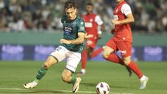 Losada durante el partido frente al Amorebieta.