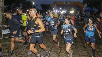 Salida del trail, a &uacute;ltima hora de la tarde del s&aacute;bado