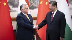 El presidente de China, Xi Jinping, en su reunin con el primer ministro de Hungra, Viktor Orbn.