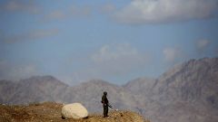 Soldado israel� durante una guardia.