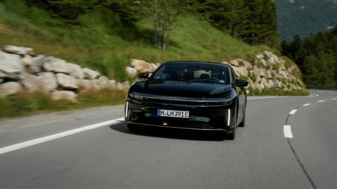 El coche, durante el recorrido.