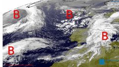 Galicia sigue rodeada de borrascas.