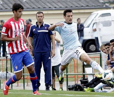 El Celta cay por la mnima ante el Sporting de Gijn en Vilalba el pasado mircoles.