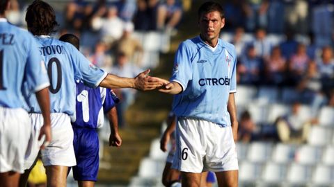 En uno de sus siete partidos como cltico, ante el Tenerife.