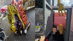 Figuras rotas de las fiestas de Cimadevilla