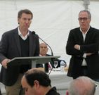 N��ez Feijoo y Juan Rey; detr�s de ellos, Jos� Blanco Pazos. 