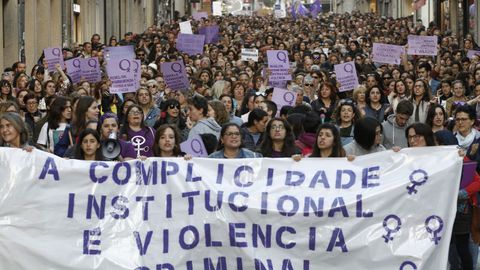 Manifestacin en el centro de Vigo