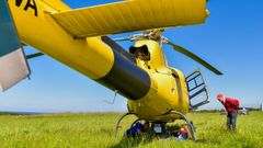 Ribadeo examina el monte desde el aire