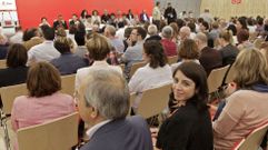 Adriana Lastra, que liderar� a los delegados asturianos en el comit� federal del PSOE, durante el Congreso extraordinario de la Federaci�n Socialista Asturiana, en el participan un total de 265 delegados que eligen a los 45 delegados de la FSA-PSOE que acudir�n al 39 Congreso Federal socialista