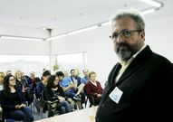 Hip�lito P�rez, durante el mitin de ayer en Betanzos. 