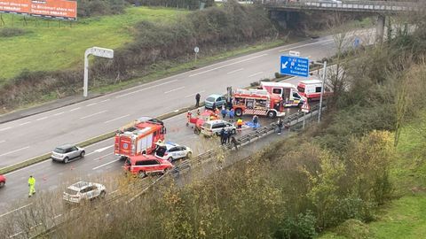 Accidente en la Ronda Sur de Oviedo