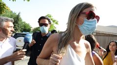 Luis Lorenzo y Arancha Palomino a su llegada al juzgado 