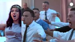 Emocionado �haka� en una boda