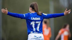 gol Laurina Real Oviedo Femenino PArquesol.Laurina celebra su gol ante el Parquesol