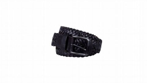 Cintur�n de hombre Studio Classics de piel trenzada en color chocolate, con la hebilla met�lica. Precio: 26,95