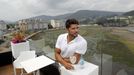 Cristian Toro en la terraza del hotel Urban, en Viveiro en 2018 tras ganar las Olimpiadas