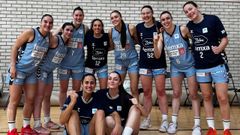 Las jugadoras del Celta, tras el triunfo ante el Iraurgi.