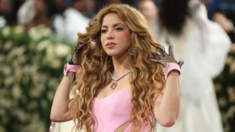 Shakira, con un espectacular vestido rosa